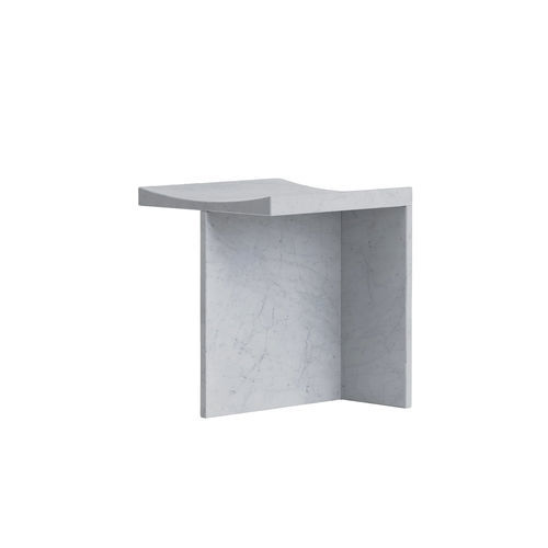 Tabouret contemporain - THEBES - Pistore Marmi - en marbre / piètement en T / Fabriqué en Italie