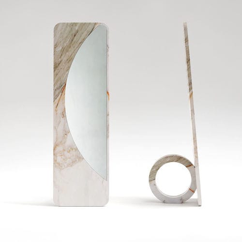 Miroir sur pied - RING - Pistore Marmi - design original / rectangulaire / en anneaux