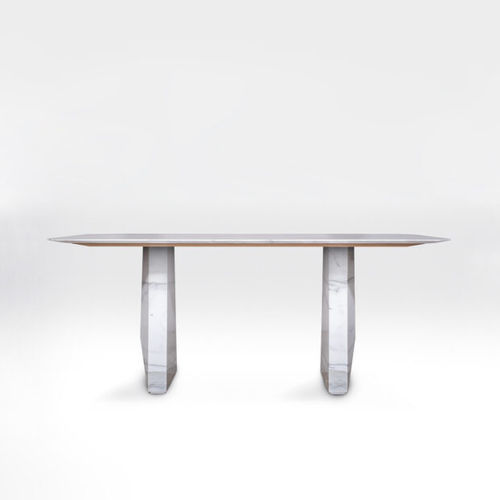 Table à manger contemporaine - POLYGON - Pistore Marmi - en marbre / avec piètement en marbre / polygonale