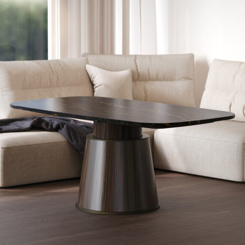 Table à manger moderne - SMART - Pistore Marmi - en marbre / avec piètement en ébène de macassar / rectangulaire