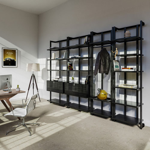 Bibliothèque modulable - hatt - contemporaine / en chêne / en frêne