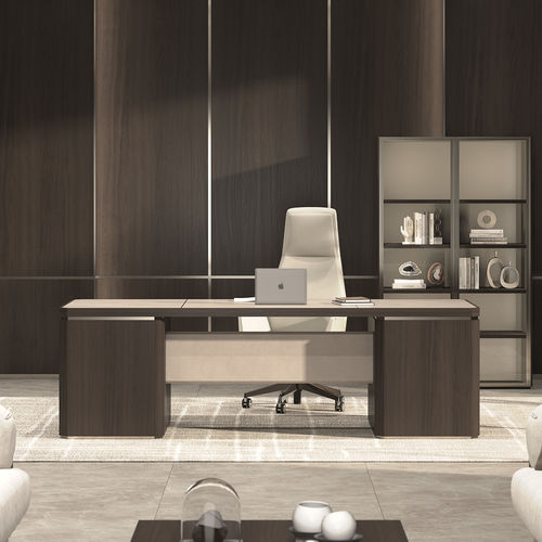 Bureau de direction - RAY - Turadi - sur pied / contemporain / en placage de bois