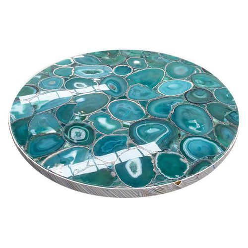 Plateau de table en onyx - GEMSTONE - Fujian Quanzhou Risheng Stone Industry Co., Ltd. - blanc / marron / gris