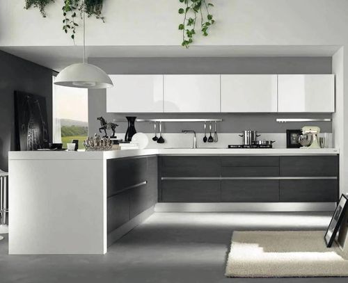 Cuisine contemporaine - VENUS  - CIESSE CUCINE SRL - en verre / avec îlot / en L