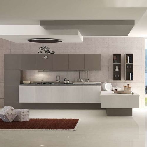 Cuisine contemporaine - SPACE - CIESSE CUCINE SRL - en stratifié / avec îlot / en L