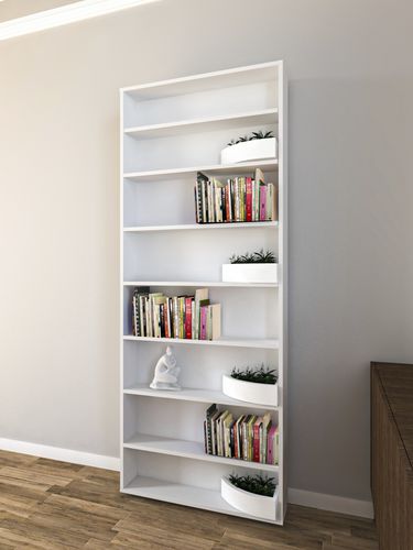 Porte d'intérieur - FLUSH-TO-WALL BOOKCASE - PORTE ITALIANE - en bois / coulissante / contemporaine