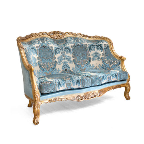 Canapé de style - D329.01 - Francesco Molon - en tissu / avec accoudoirs / bleu