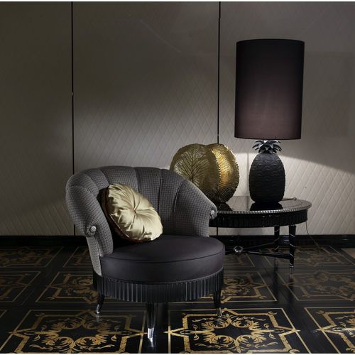 Fauteuil classique - P500.01 - Francesco Molon - en tissu / en hêtre / avec coussin amovible