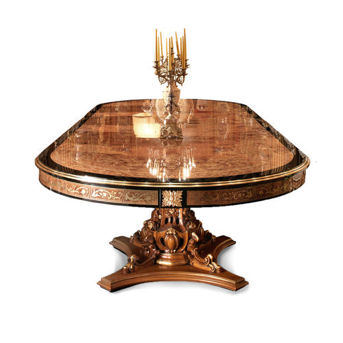 Table de conférence de style - F36.02 - Francesco Molon - en bois / avec piètement en bois / ovale
