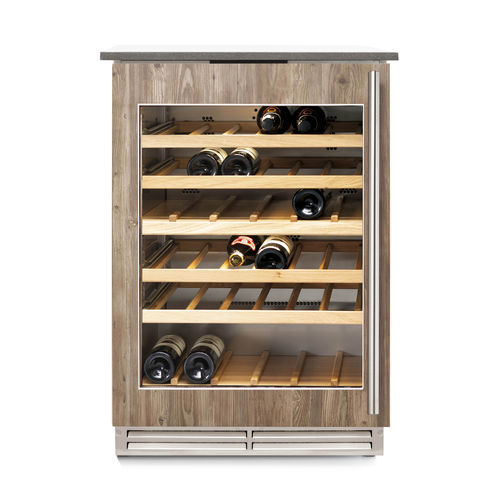 Cave à vin de service - UCW602TGM - Fhiaba - encastrable / en acier inoxydable / en bois