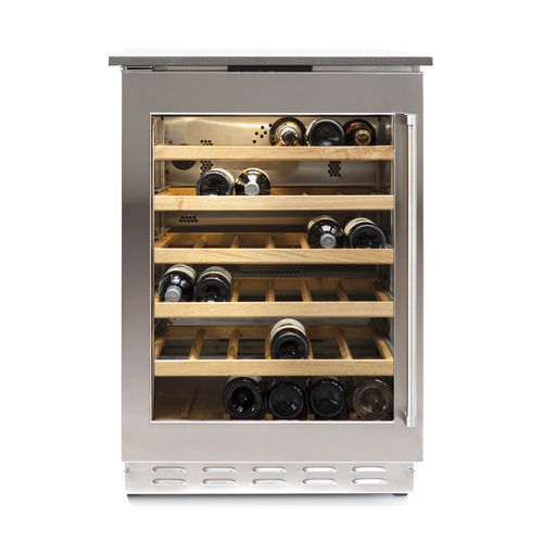 Cave à vin de service - UCW601TPO - Fhiaba - encastrable / en acier inoxydable / en bois