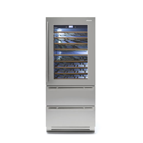 Cave à vin de service - KS8990HWT6 - Fhiaba - encastrable / en acier inoxydable / en bois