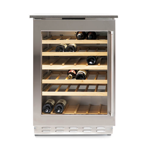 Cave à vin de service - UCW602TPO - Fhiaba - encastrable / en acier inoxydable / en bois