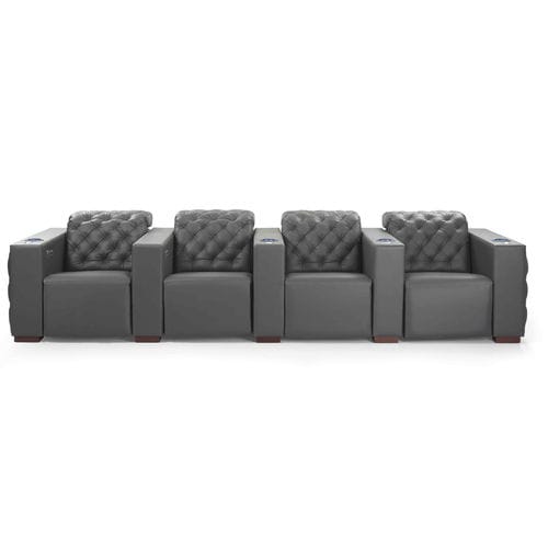 Fauteuil de cinéma en fleur de bovin - BROUGHAM - KARLSSON SEATING LTD. - résidentiel / noir / avec porte-gobelet réfrigérant