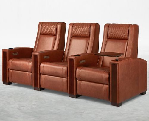 Fauteuil de cinéma en cuir - ÉLAN - KARLSSON SEATING LTD. - en bois / résidentiel / marron