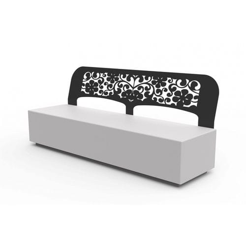 Banc public contemporain - BA HORIZONTE series - Veco Urban Design - en béton armé / en acier / avec dossier