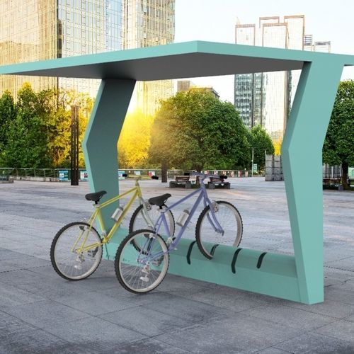 Abri vélo couverture en polycarbonate - ABR ESTAÇÃO - Veco Urban Design - en acier / pour espace public / pour les zones urbaines