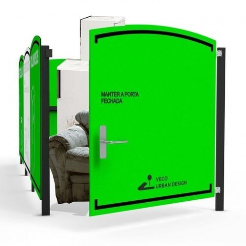 Cache-conteneur en polyéthylène haute densité PEHD - RC ECO MO - Veco Urban Design - en acier à revêtement par poudre