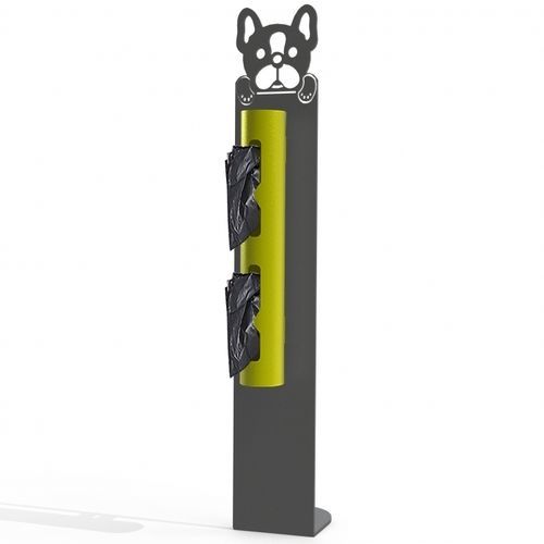 Distributeur de sacs pour excréments canins au sol - DP CN 03 - Veco Urban Design - pour espace public / en acier inoxydable