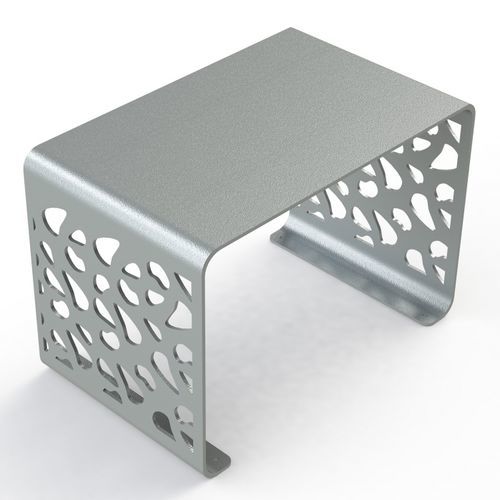 Tabouret contemporain - BA MT 7 B - Veco Urban Design - en tôle / avec piètement en tôle d'acier / double