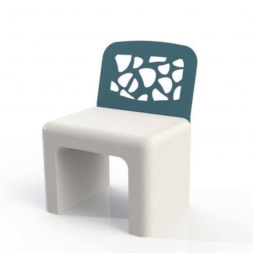 Chaise contemporaine - CUBO SERRA D´AIRE series - Veco Urban Design - d'extérieur / en acier / en béton armé