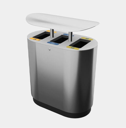 Poubelle publique - ANTA SWISS AG (Abfallhai) - de tri sélectif / en acier inoxydable / avec couvercle