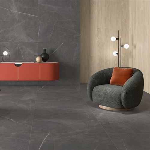 Carrelage en grès cérame - ROMA STONE - KTL Ceramica - satiné / d'intérieur / de salon