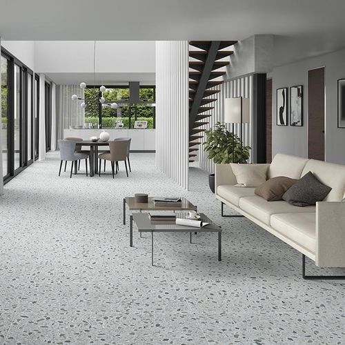 Carrelage aspect terrazzo - BELSTONE  - KTL Ceramica - en grès cérame / mat / brillant
