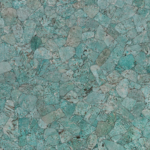 Plaque de pierre en quartz - AMAZONITE GRAPHEN - Fiorantina Stone - pour agencement intérieur / polie / verte