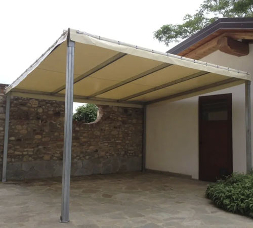 Pergola autoportée - Perga - Tenso Coverings - en acier galvanisé / en PVC / couverture en toile