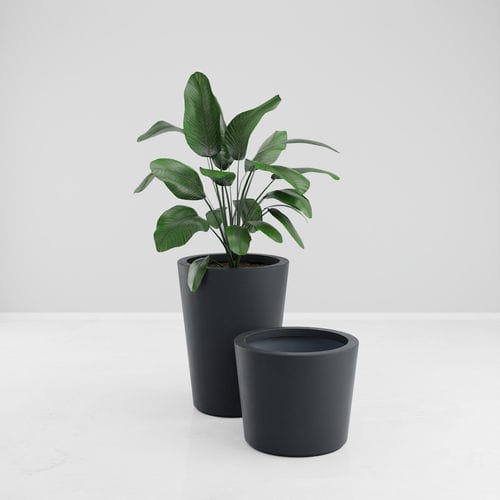 Pot de jardin en polyester - RHEA - ARTEPOT - en fibre de verre / en résine / conique