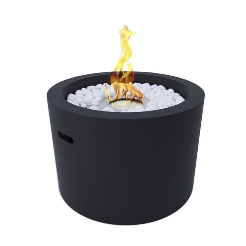 Brasero de jardin au bioéthanol - RODI  - Divina Fire - en acier inoxydable / rond / noir