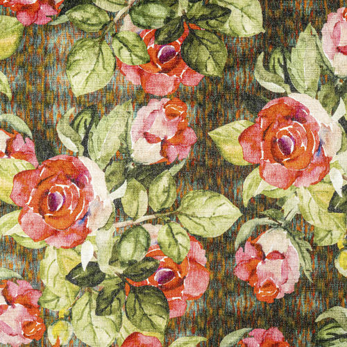 Tissu d'ameublement - ROSETO - BLOOMING - à fleurs / en coton / en viscose