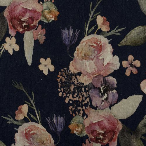 Tissu d'ameublement - POSSAGNO - BLOOMING - à fleurs / en lin / en jute