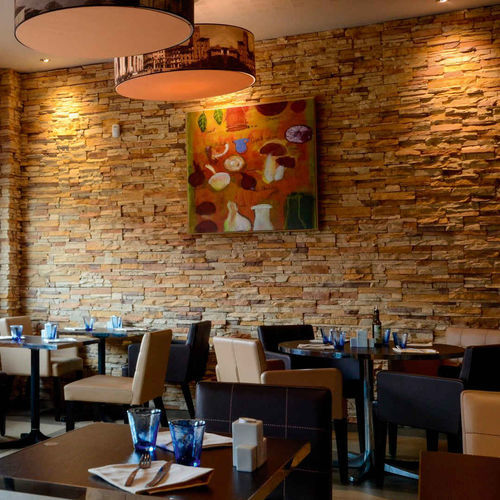 Parement en pierre - AURORA - Thermostone - intérieur / extérieur / à coller