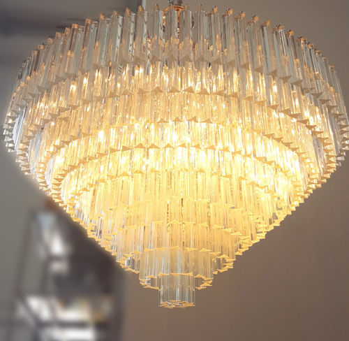 Lustre contemporain - TRIEDRO - SimoEng SRLS - en verre de Murano / en métal / en laiton