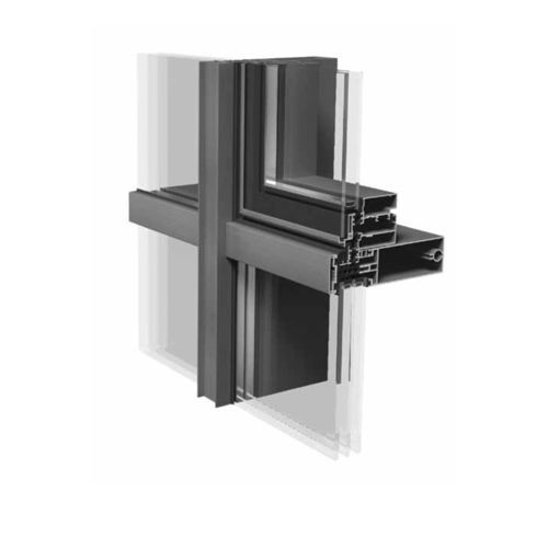 Système de façade en verre - ETEM E85 - INTERPLASTGROUP - en composite / en aluminium