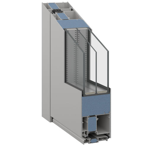 Porte d'entrée - INOFORM F85D - INTERPLASTGROUP - en verre / en aluminium / pliante