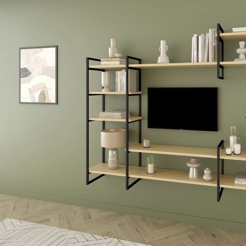 Étagère murale - KITAIRGOLNOG11 - SEED - contemporaine / en métal / en bois