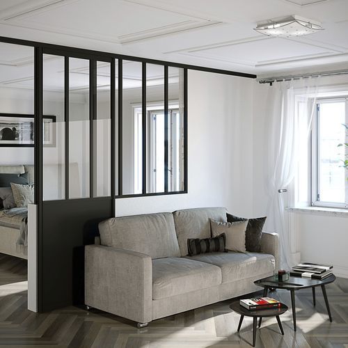 Cloison fixe - KITV30 - SEED - vitrée / en aluminium / en verre