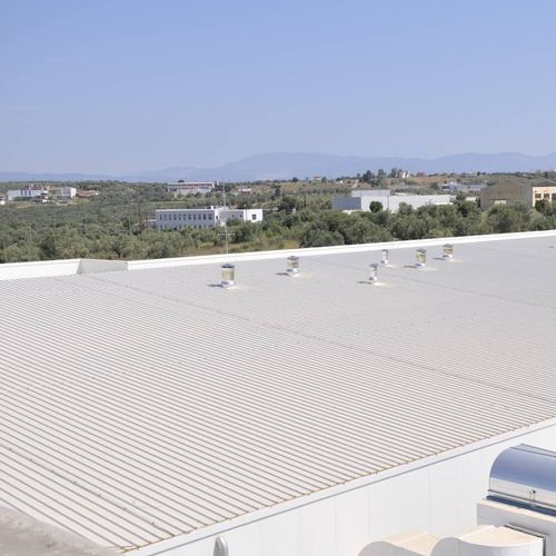 Panneau de toiture en pente - Insotherm DPU - KAMARIDIS GLOBALWIRE GROUP - en polyuréthane / aspect métal / ondulé