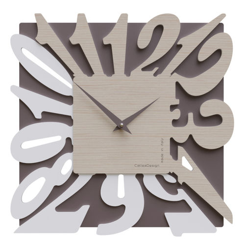 Horloge contemporaine - Dalilah - Calleadesign snc di L. Callea e C - murale / analogique / en bois