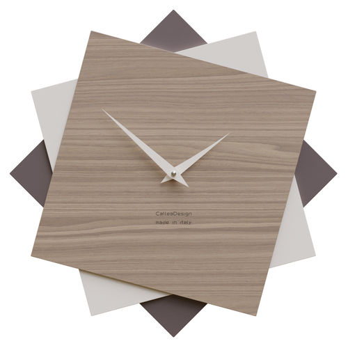 Horloge contemporaine - Foy 60 - Calleadesign snc di L. Callea e C - murale / analogique / en bois