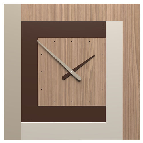 Horloge contemporaine - Stripes 63 - Calleadesign snc di L. Callea e C - murale / analogique / en bois