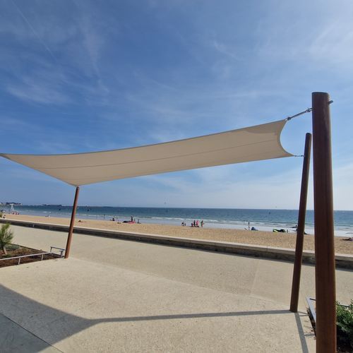 Poteau pour voile d'ombrage - Woodspars - en bois / lamellé-collé / rond