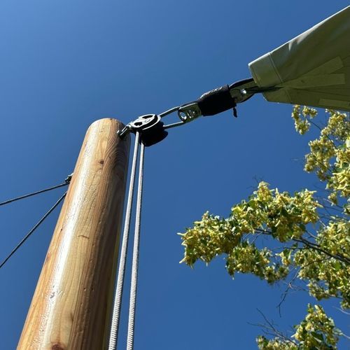 Voile d'ombrage résistante aux UV - Woodspars - imperméable / sur mesure / résistante au vent