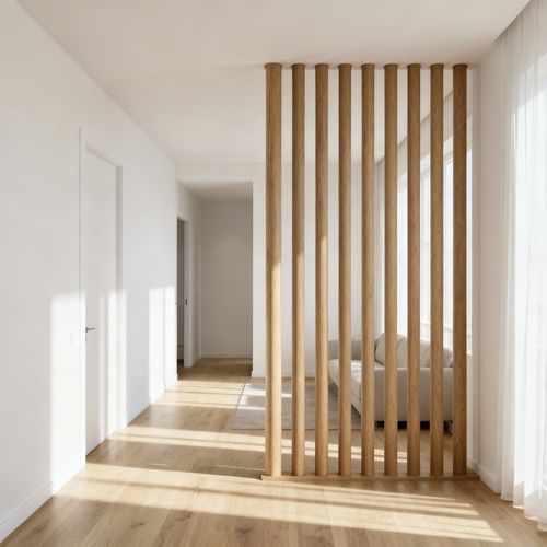 Poteau en acacia - Woodspars - rond / élément architectural / pour voile d'ombrage