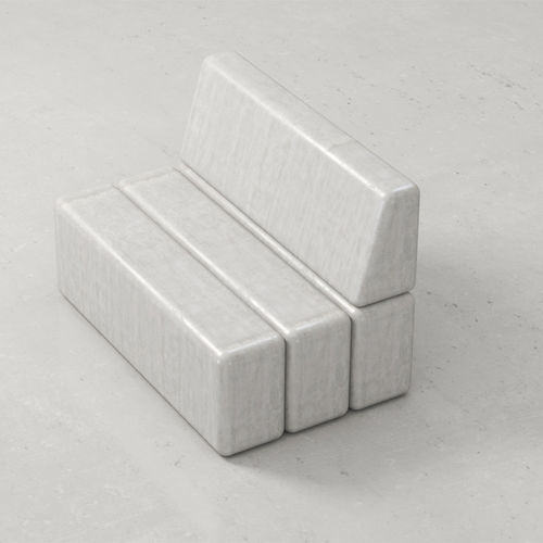 Banc contemporain - KERVE  - Solid Studio - en béton fibré / avec dossier / sans accoudoirs