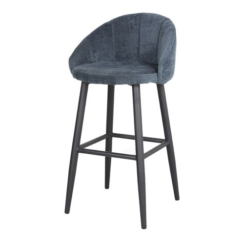 Chaise de bar contemporaine - FLARY - MisterWils - d'intérieur / en tissu / en métal