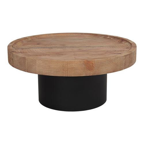 Table basse contemporaine - YAVIKY - MisterWils - en pin / avec piètement en fer / ronde